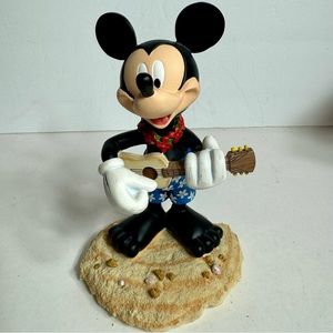 Pre-owned Disney bobble head. Hawaiian Mickey Mouse playing ukulele.